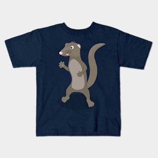 Cute mongoose cartoon illustration Kids T-Shirt